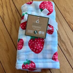 NWT Deborah Connolly Designs Strawberry Tip Towel | Women-Owned OEKO-TEX Summer